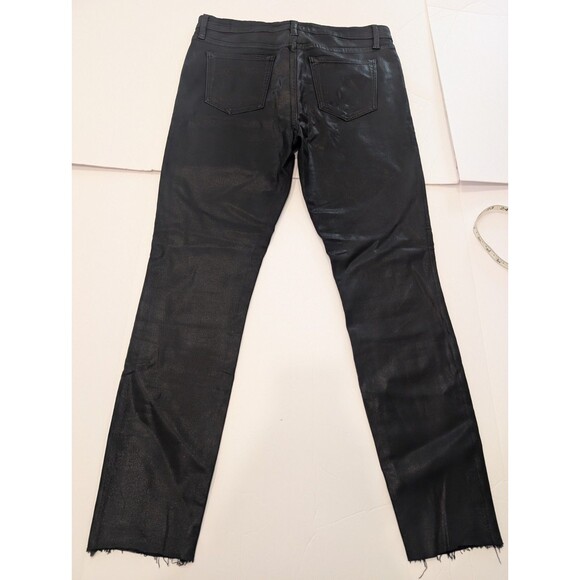 Joe's Jeans Black Sheen Skinny High Waisted 31 Ankle The Charlie - Picture 8 of 13